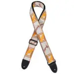 Fender 2" Monogrammed Strap White/Brown/Yellow