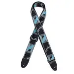 Fender 2" Monogrammed Strap Black/Light Grey/Blue
