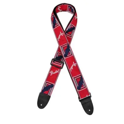 Fender 2" Monogrammed Strap Red/White/Blue
