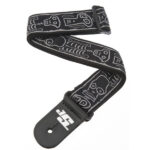 Planet Waves 50JS01 Joe Satriani Guitar Strap - Silver Sketches