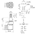 Parts Planet VPP2 - A500K Potenziometro Push Push Log.