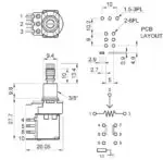 Parts Planet VPP2 - A500K Potenziometro Push Push Log.