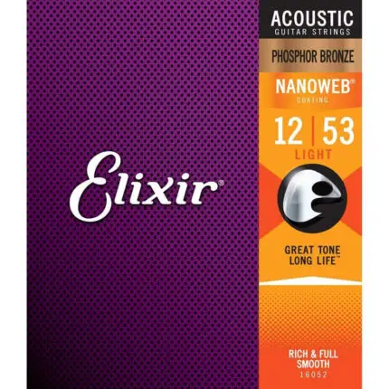 Elixir Nanoweb 11052 Light Phosphor Bronze 12-53