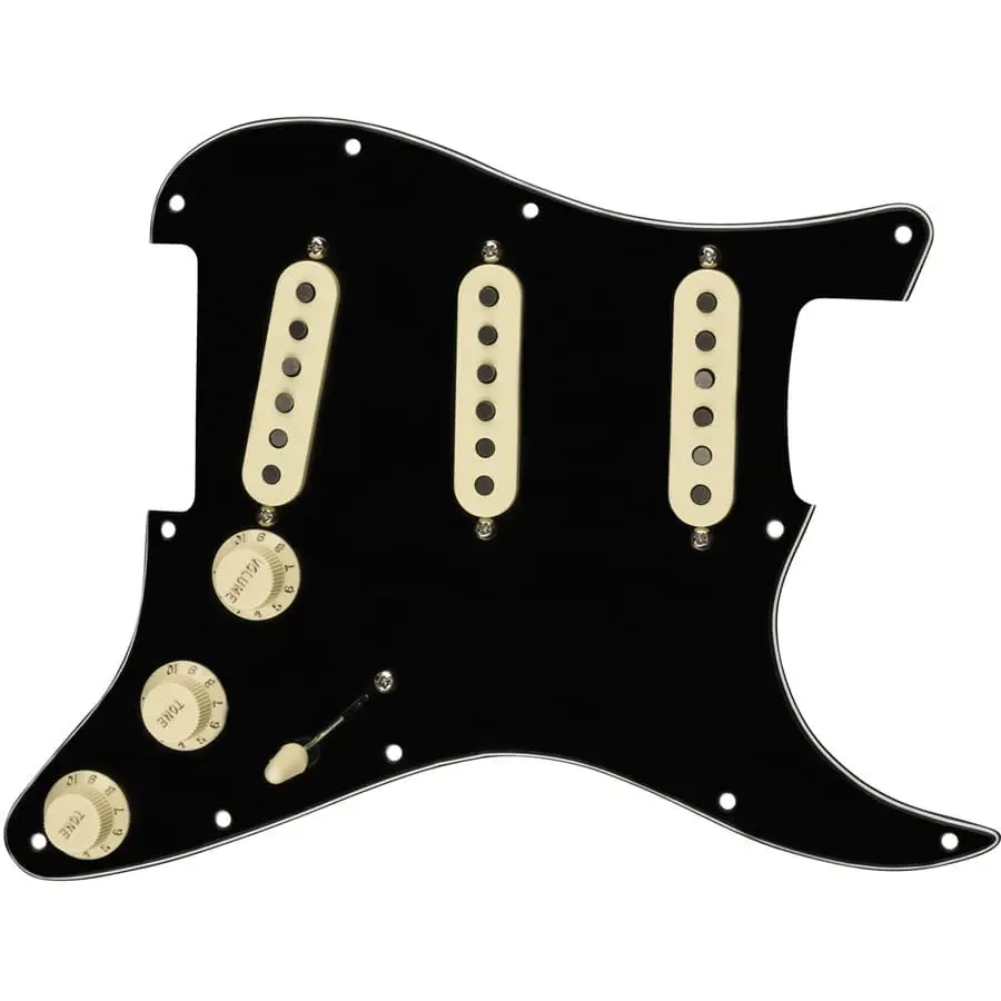 Fender Pre-Wired Strat Pickguard SSS Tex Mex BWB Fender Pre-Wired Strat Pickguard SSS Tex Mex BWB