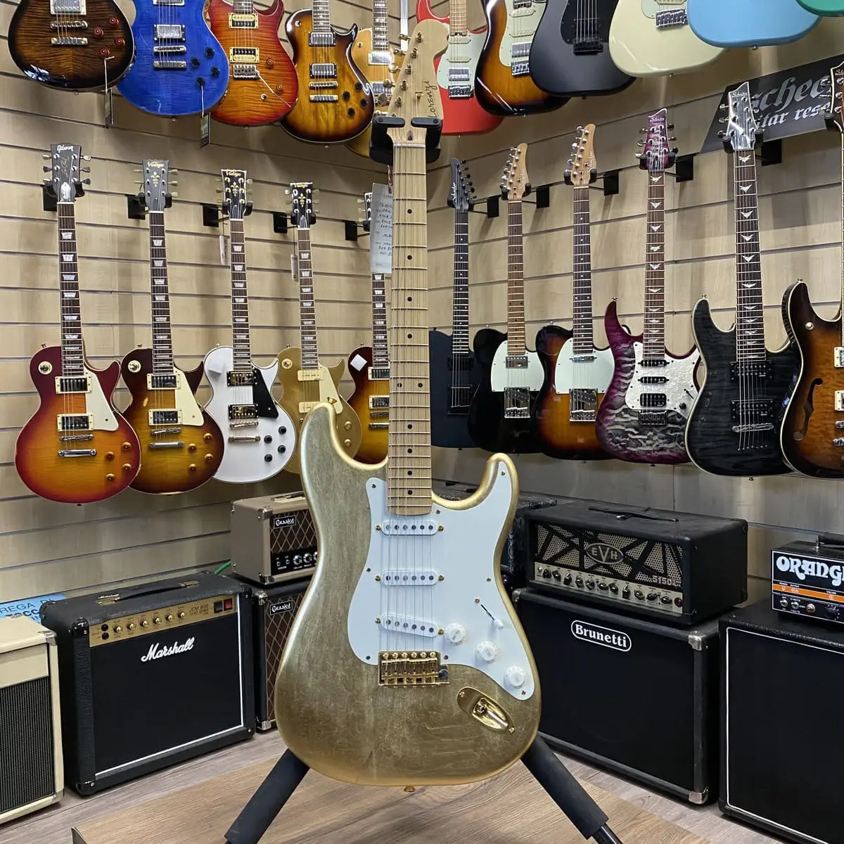 Lorenzi Guitars Gold Leaf Strat Eric Clapton Tribute